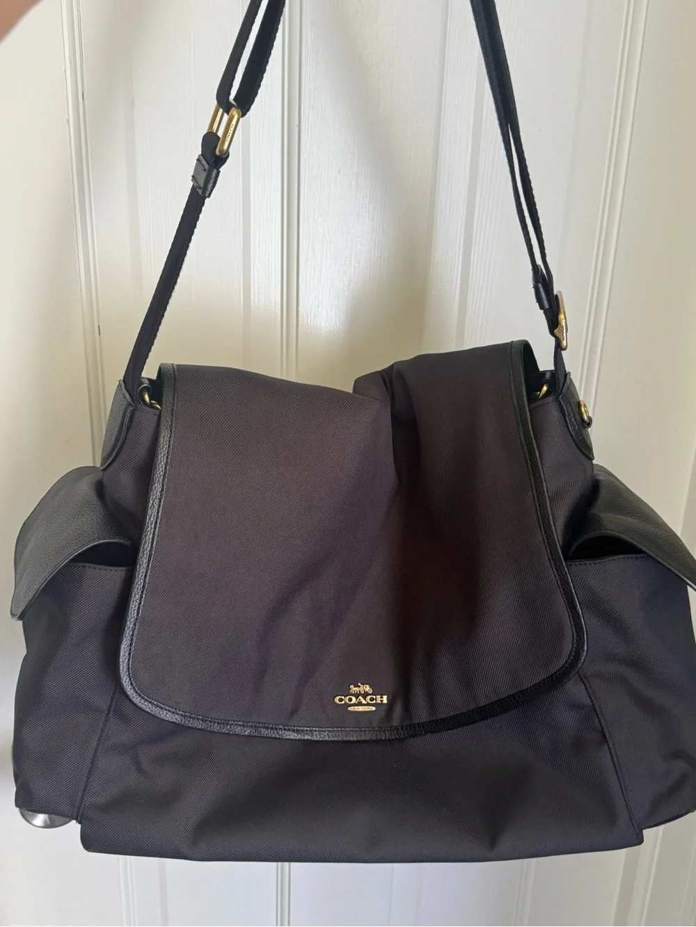 Coach Black Diaper Bag with Changing pad !